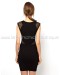 Black Vienna Lace Fitted Dress With Short Sleeves